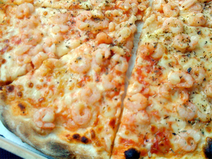 Chez Nina - shrimp pizza