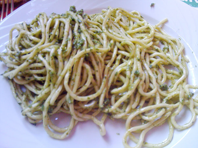 Point du Jour - pesto spaghetti 