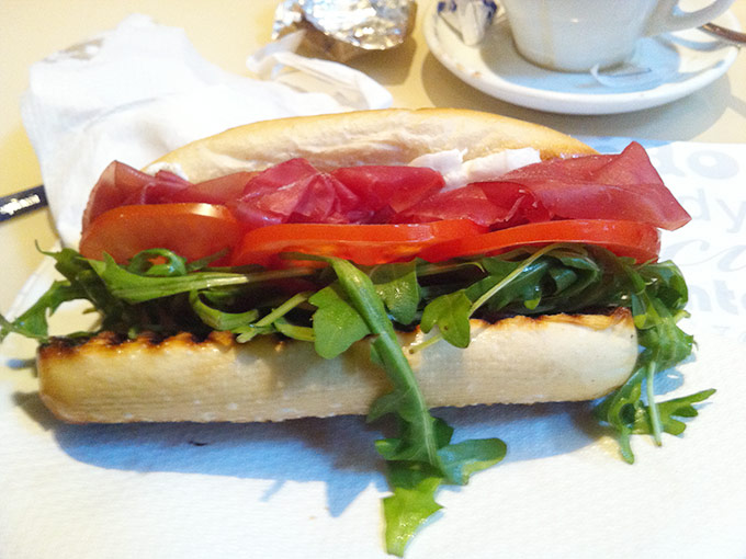 capocaccia - bresaola and goat cheese panini