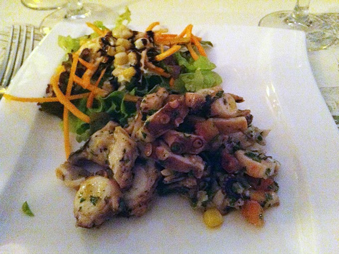 Auberge du Lion d'Or - octopus salad
