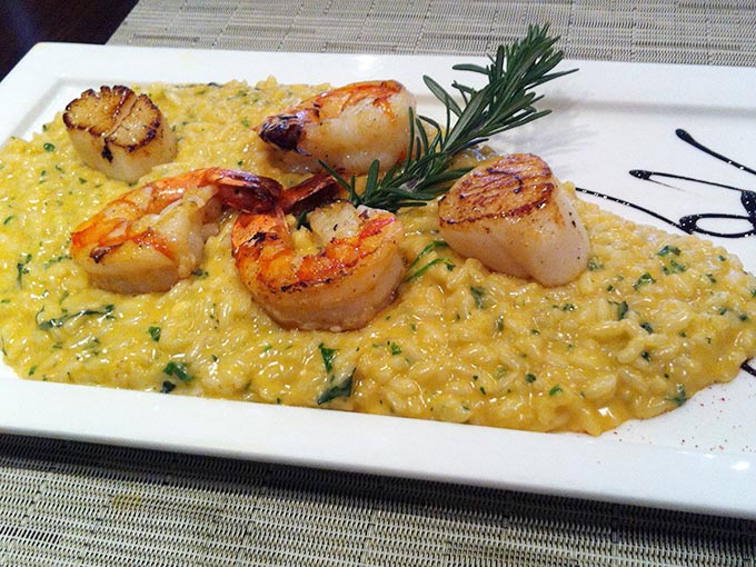 Sesflo - shrimp and scallop risotto