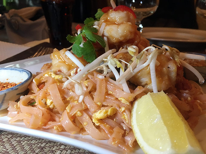 Pad Thai noodles at Kha Tha Thai