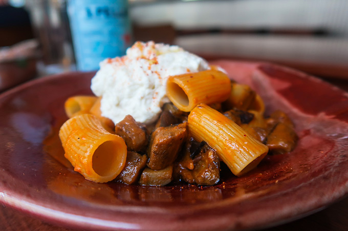 Bombar restaurant - rigatoni alla norma