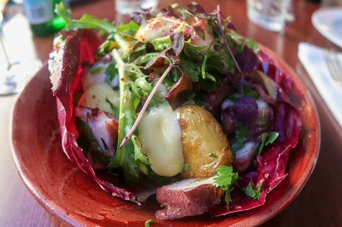 Bombar restaurant - octopus and potato salad